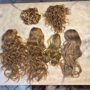 Bundle of Blonde Hair Extensions